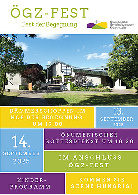 Veranstaltungsplakat und Einladung zum Fest der Begegnung am 13./14. September 2025